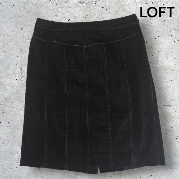 Ann Taylor LOFT Black Pencil Skirt Side Zipper Size 0 - Picture 1 of 9